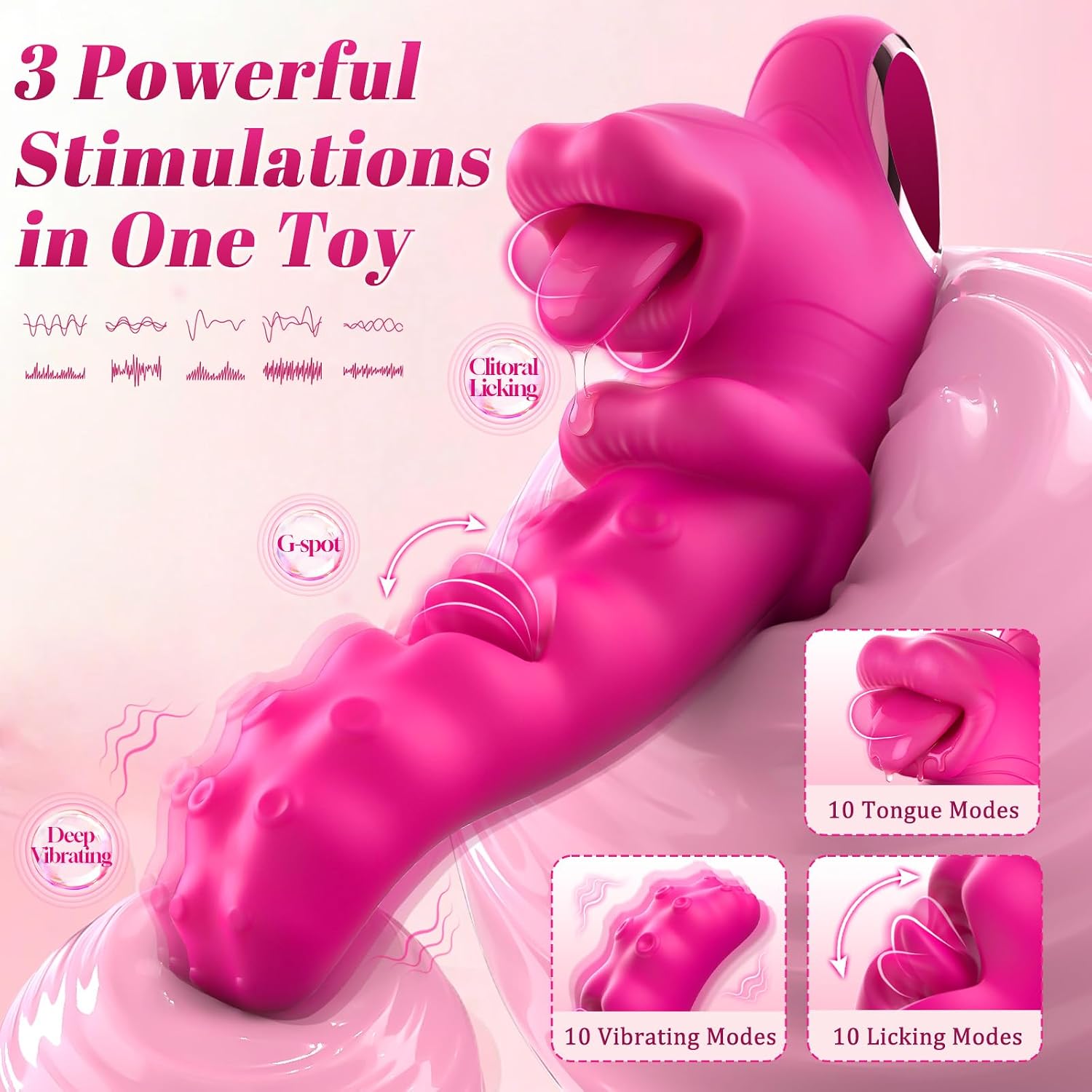 Tuaieu - Vibrador 3 en 1 para parejas, juguetes sexuales para mujer...