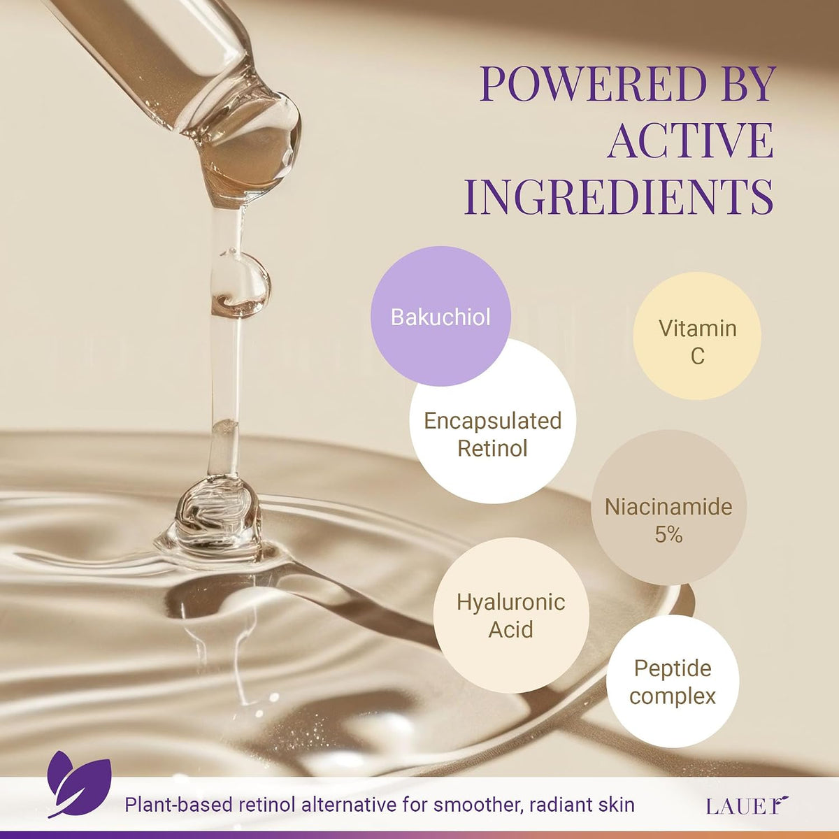 Bakuchiol - Suero de retinol para cara con vitamina C ácido hialuró...