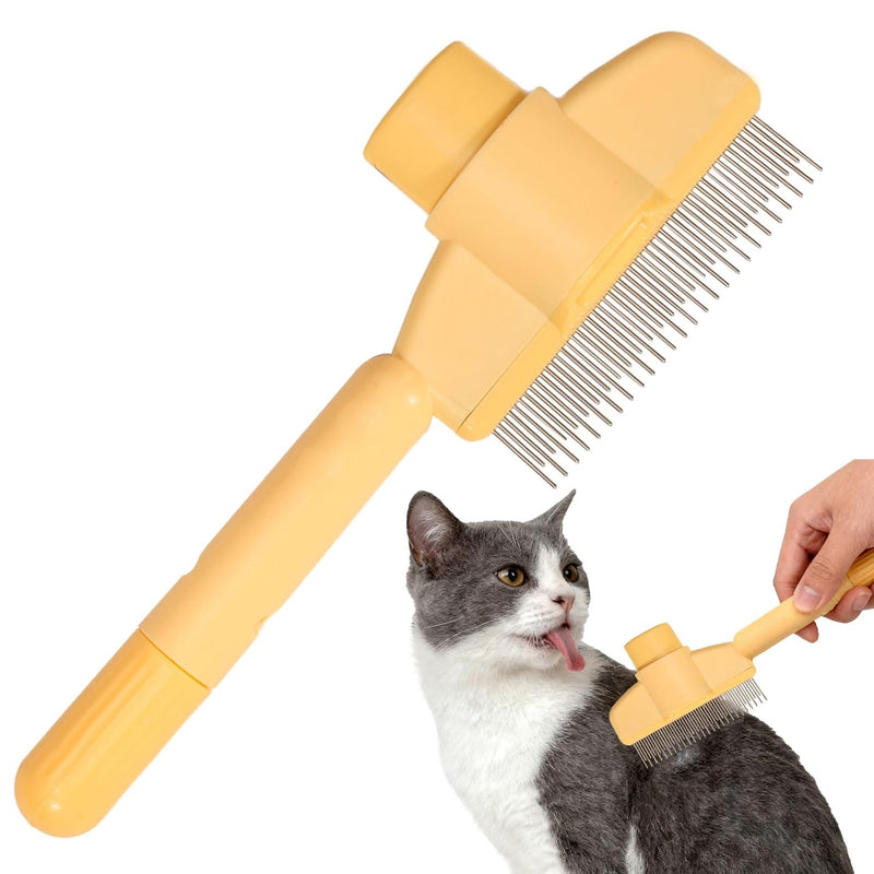 MeowAroma Peine para perros y gatos con botón de liberación, herram...