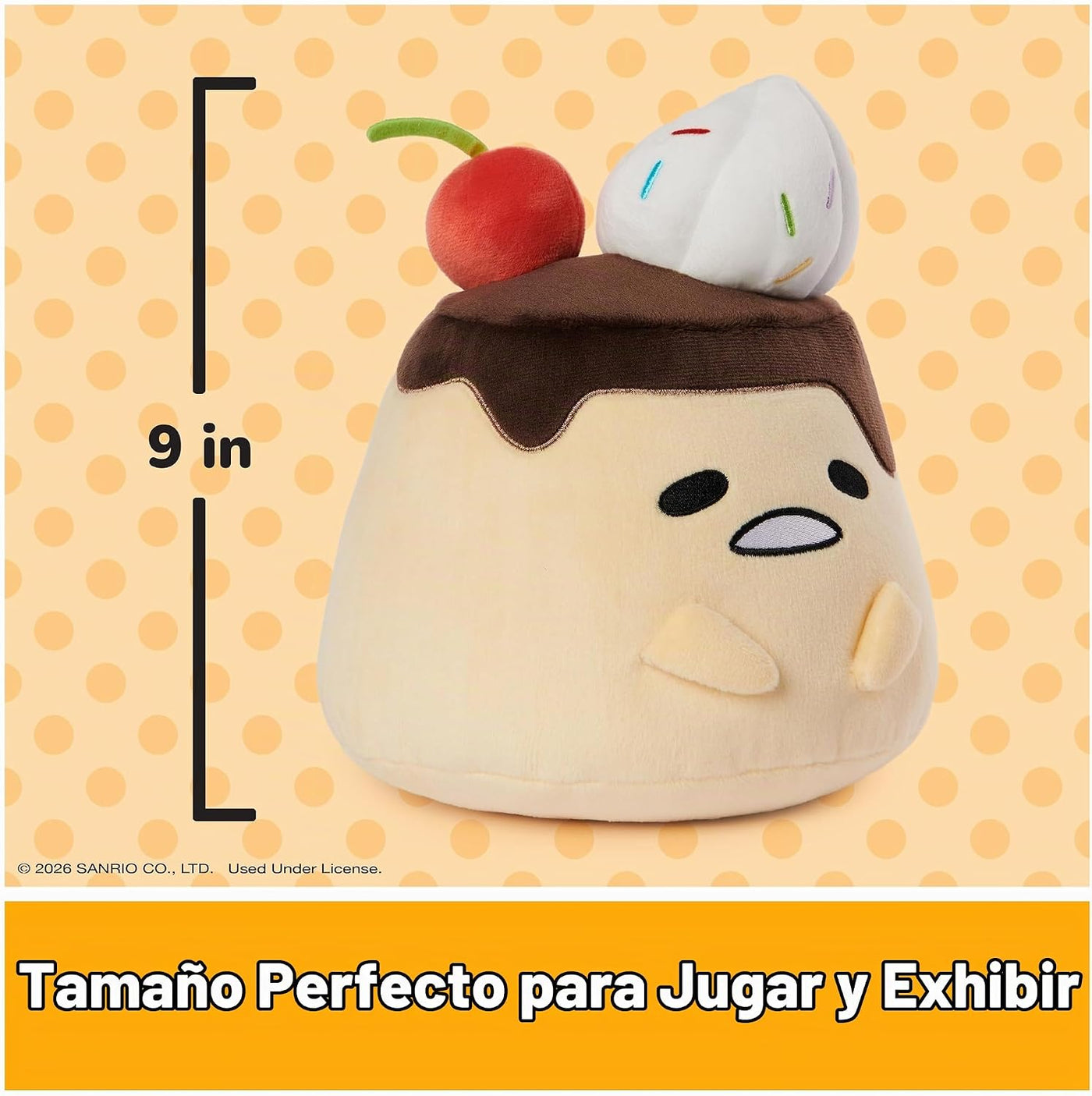 GUND Sanrio Gudetama El huevo perezoso de peluche, Flan Gudetama ju...