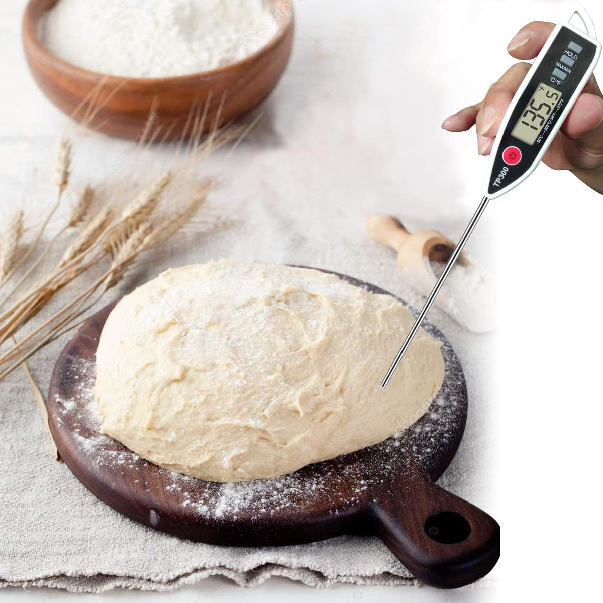 Termómetro digital para alimentos de carne para dulces, vela, leche...