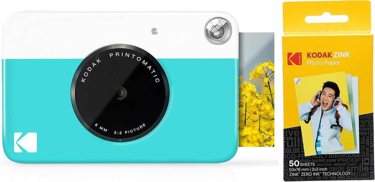 Zink Kodak PRINTOMATIC Cámara digital de impresión instantánea (azu...