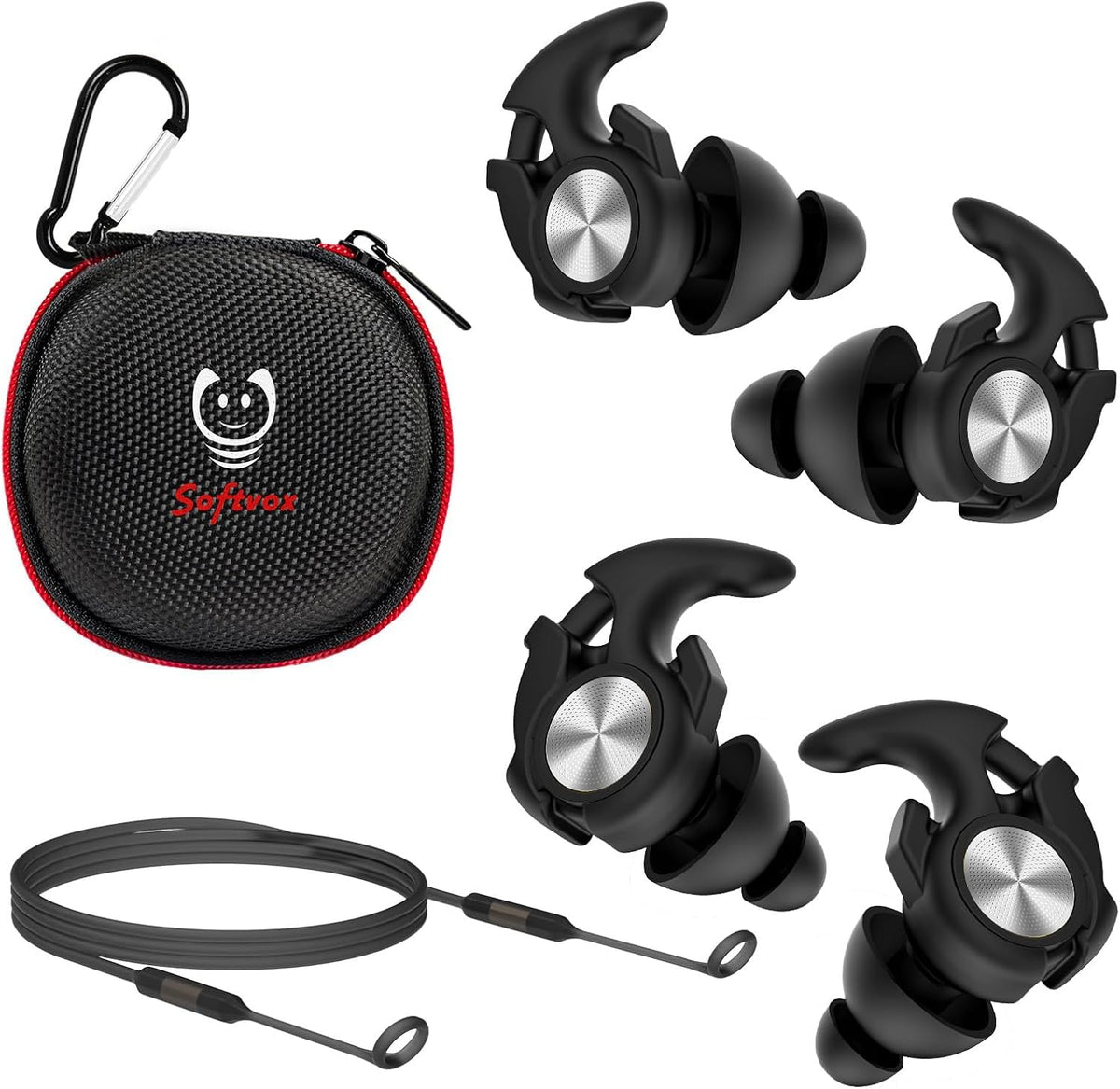 Tapones para los oídos de motocicleta con cordón, reducción de ruid...