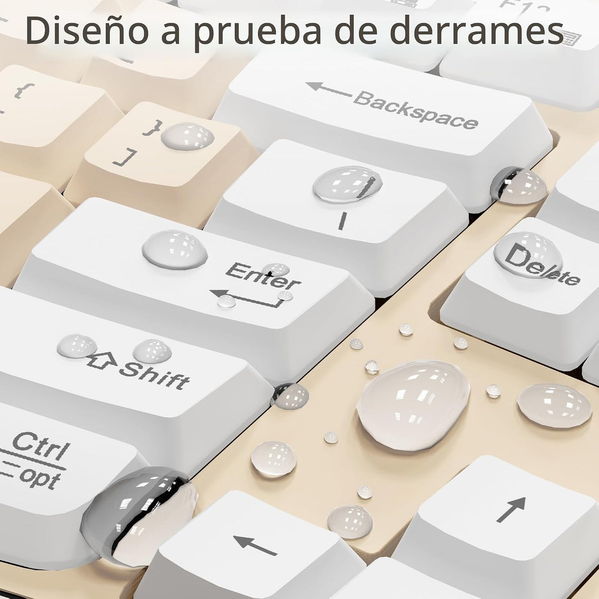 Combo ergonómico de teclado y mouse inalámbricos, teclado Wave Keys...