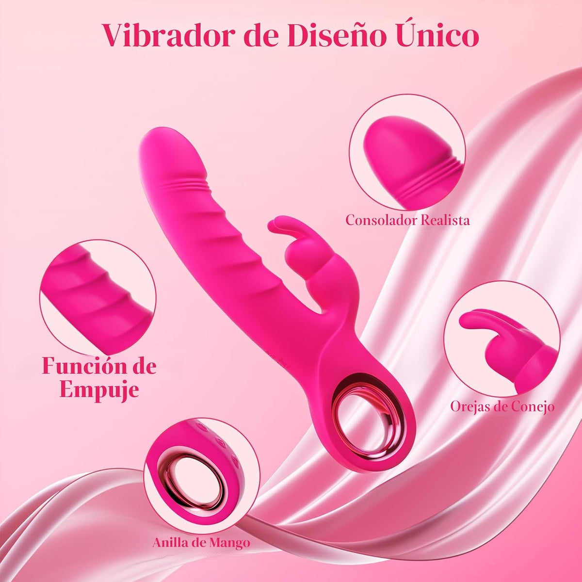 Consolador de empuje, juguetes sexuales | Juguetes sexuales 3 en 1...