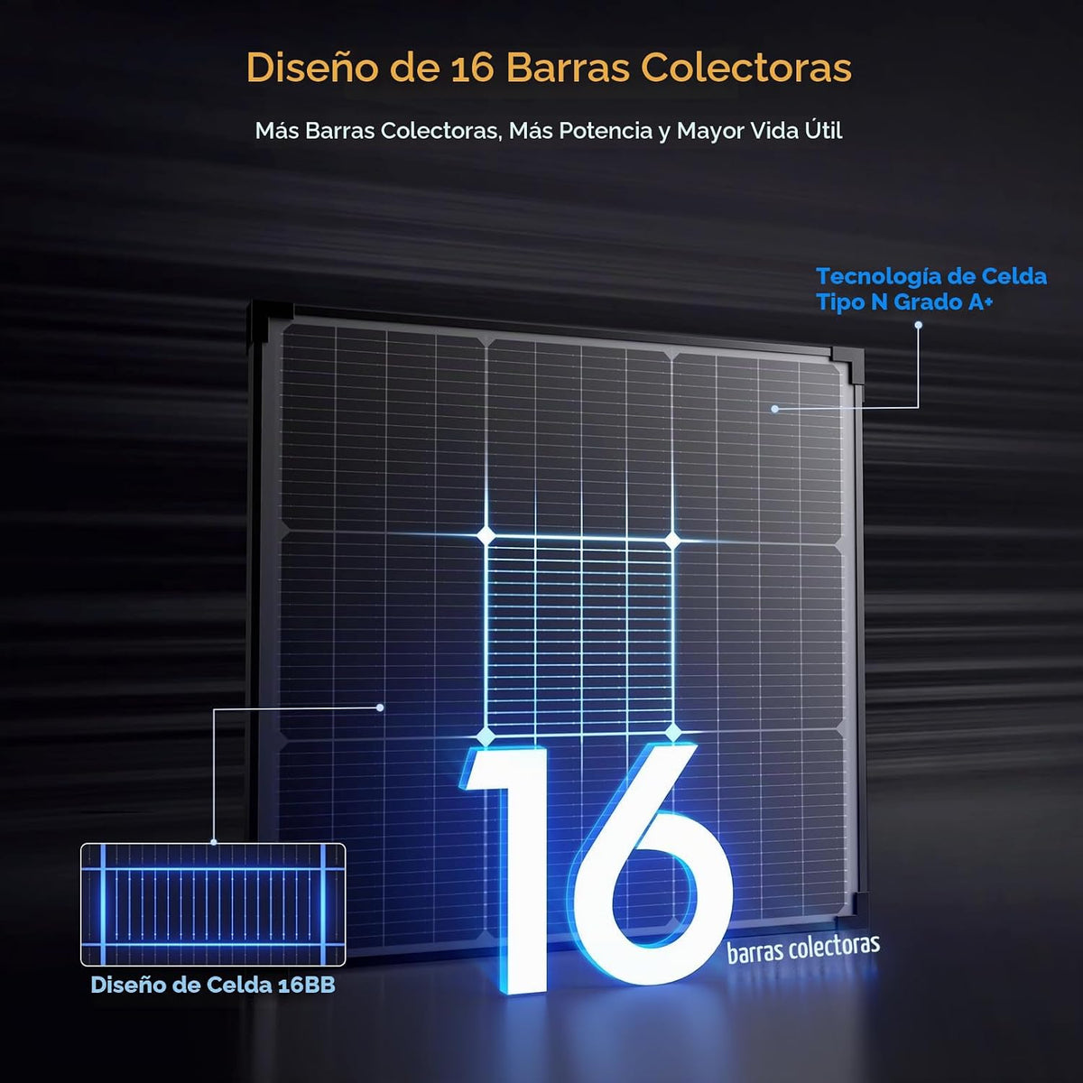 Callsun - 2 piezas de panel solar de 50 vatios 12V, panel solar de...