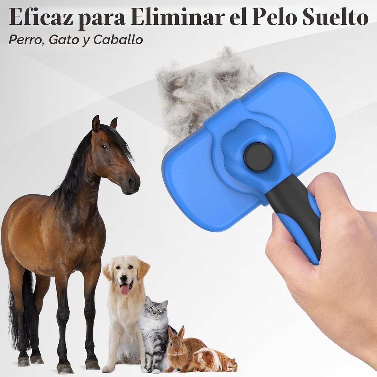 Dipoo Cepillo de limpieza automática para mascotas para eliminar el...
