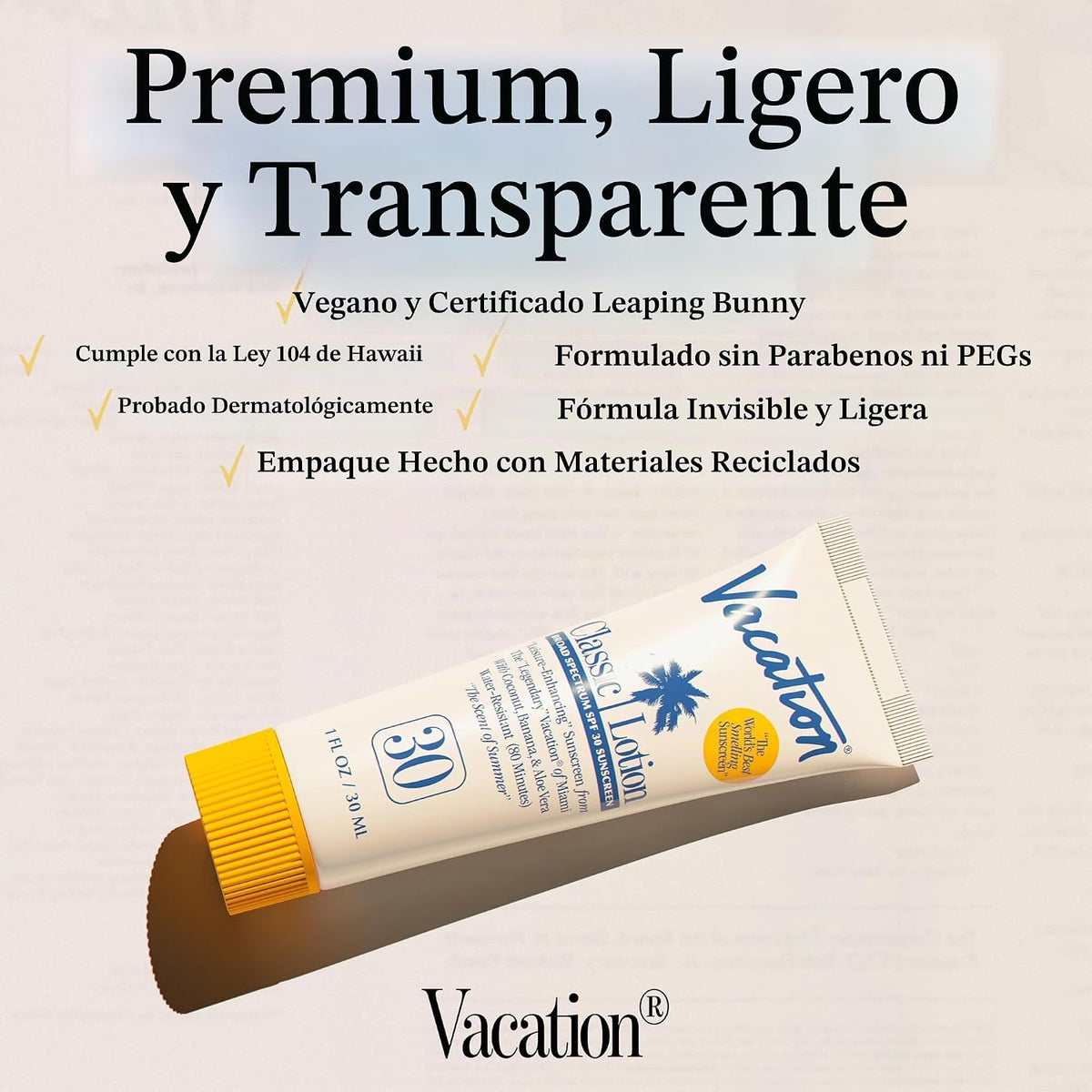 Vacation Mini Classic SPF 30 Loción de protección solar, 1 onza líq...