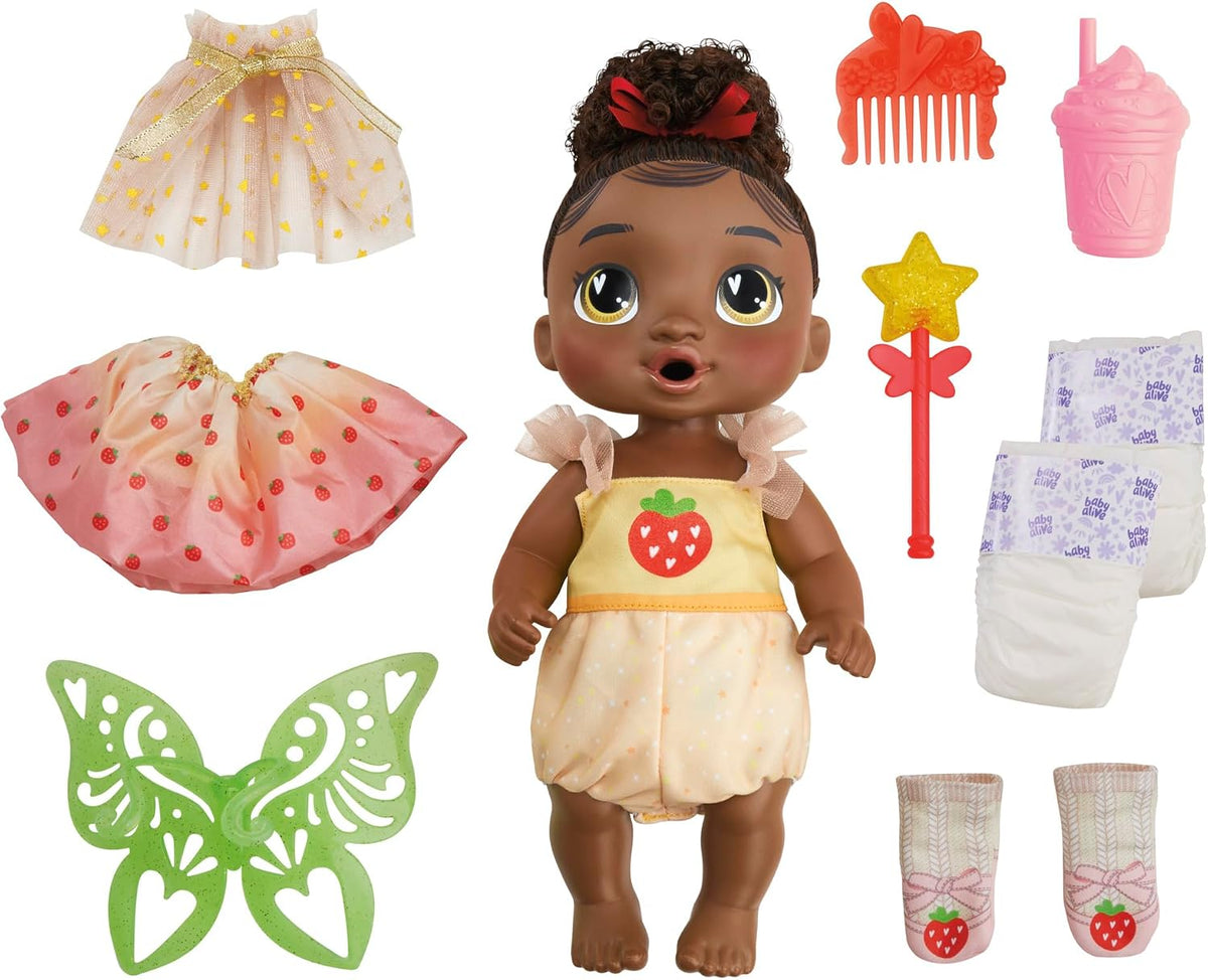 Baby Alive Fairy Fashions - Muñeca Berry Boo con accesorios de ropa...