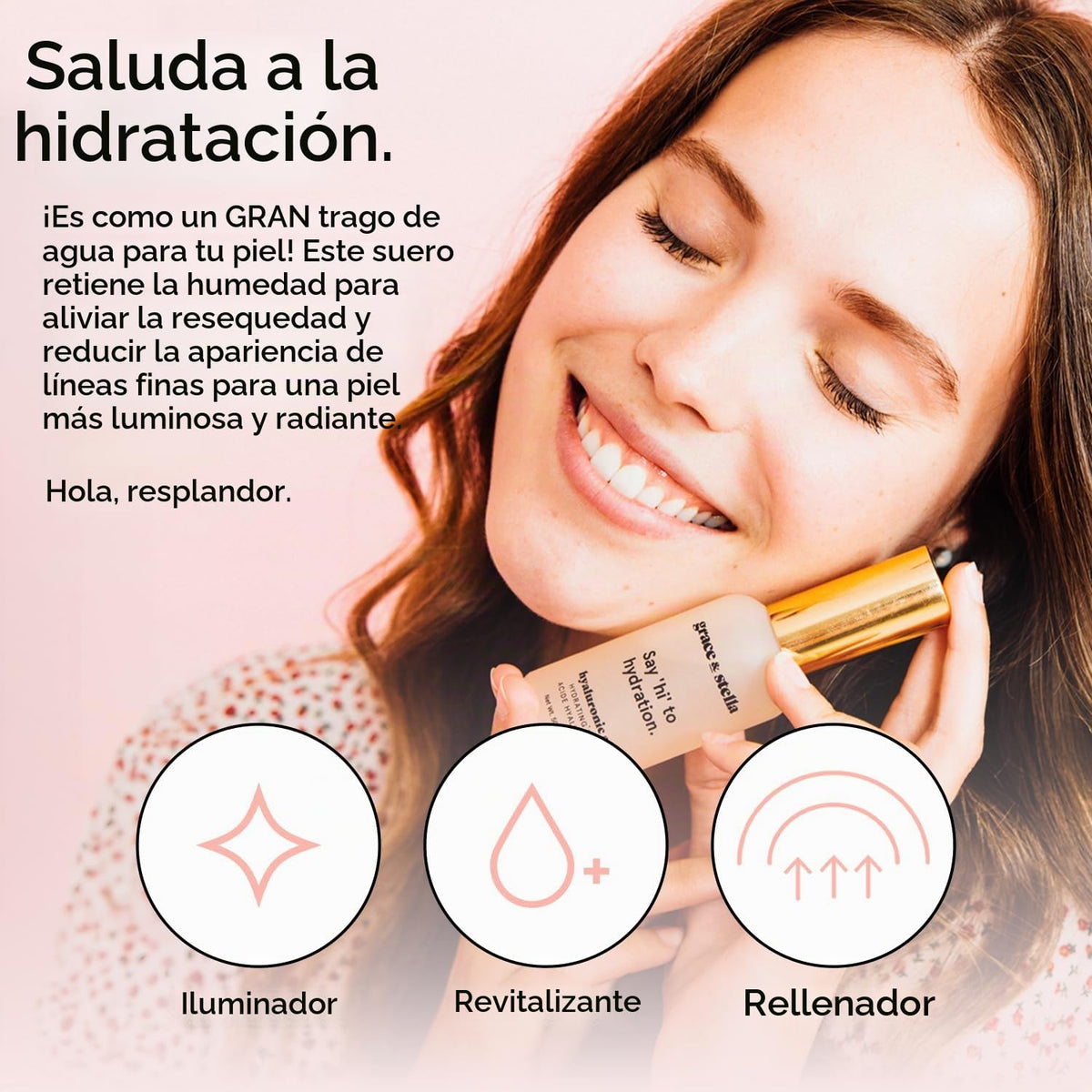 grace &amp; stella Suero de Ácido Hialurónico Premiado (30ml\/1 fl...