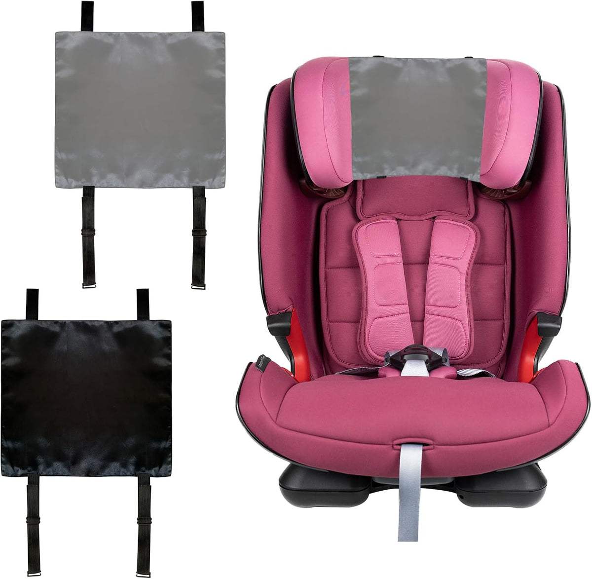 Okueejur 2 fundas de satén para reposacabezas de asiento de automóv...