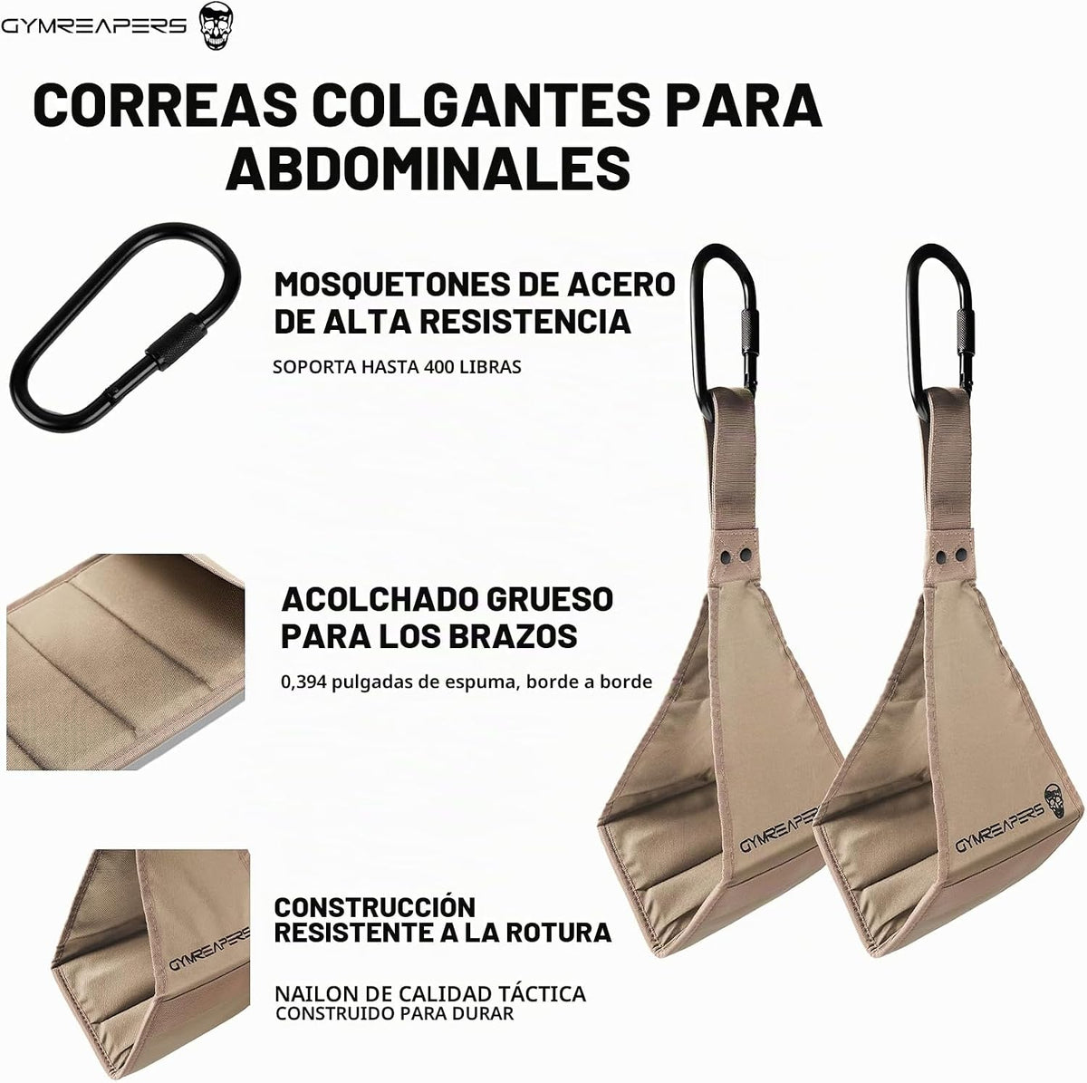 Gymreapers Correas Colgantes para Abdominales para Barra de Dominad...