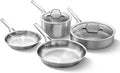 Calphalon Juego de utensilios de cocina de acero inoxidable cepilla...