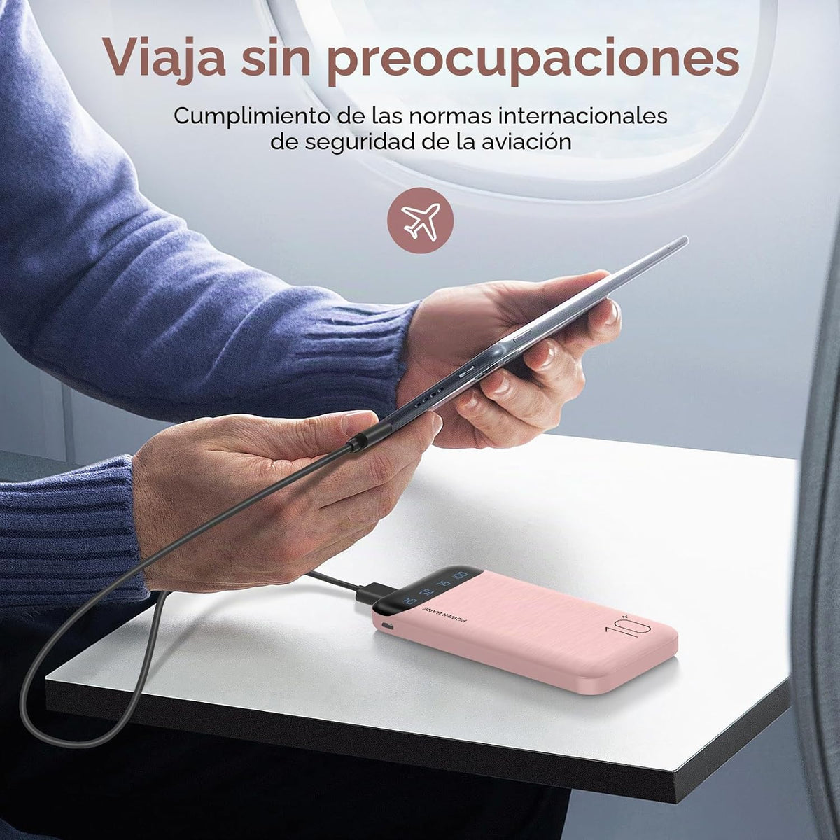 YOBON Power Bank - Cargador portátil de 10000 mAh, batería delgada...