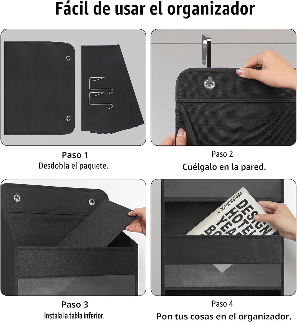 TYMENSH Organizador para colgar sobre puerta con 5 bolsillos grande...