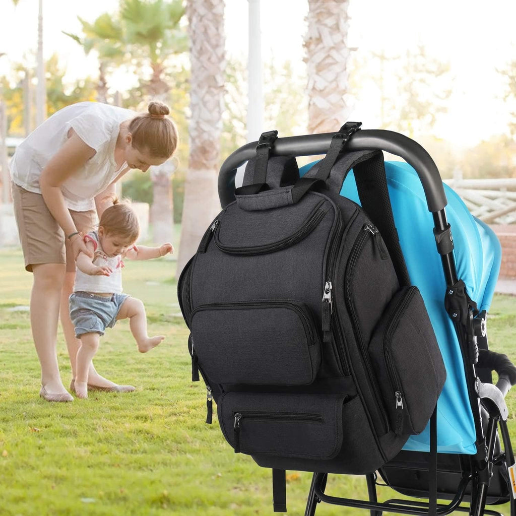 Mancro Mochila para pañales, bolsa multifuncional para pañales con...