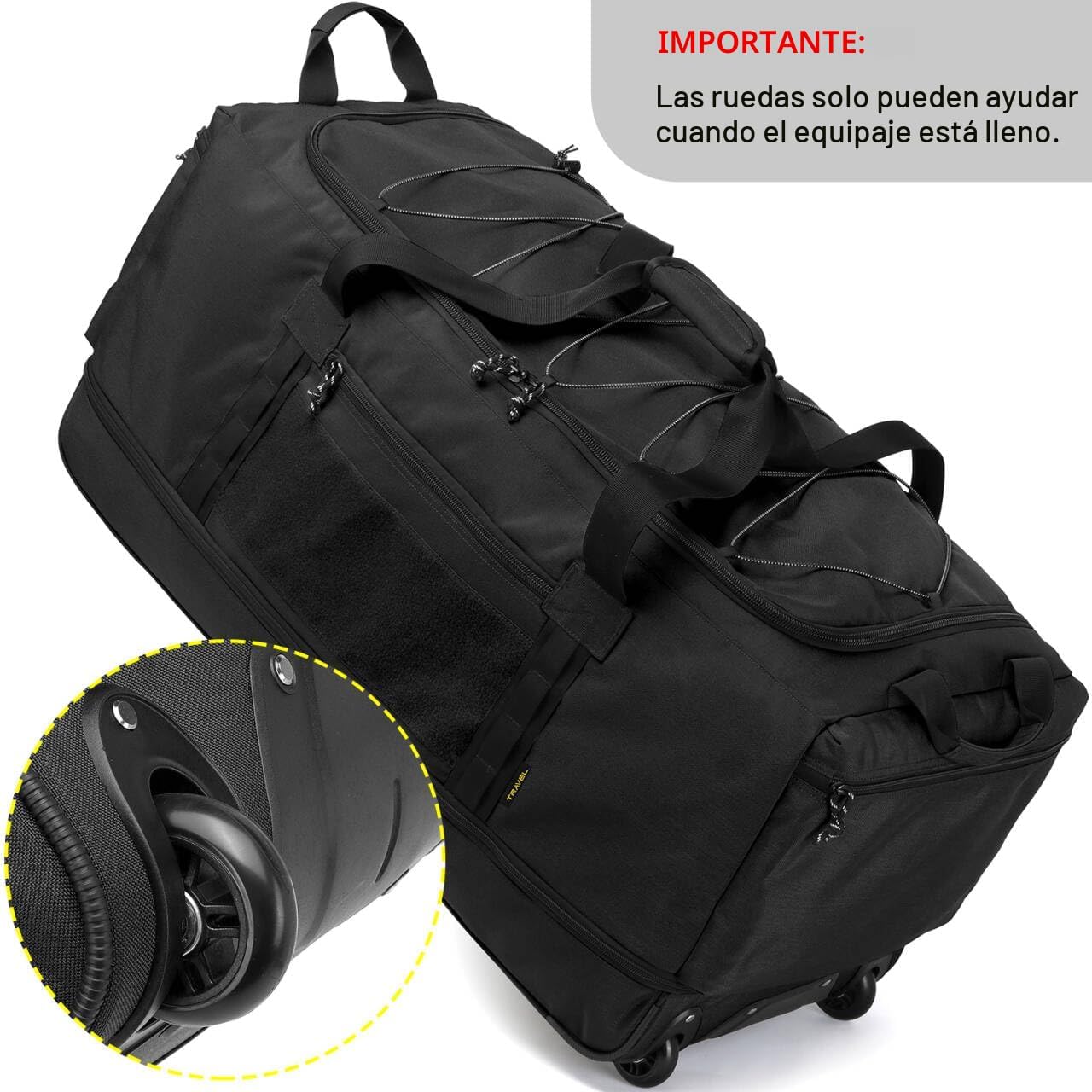 Laripwit Bolsa Duffle Plegable con Rueda Extra Grande 167L Expandib...