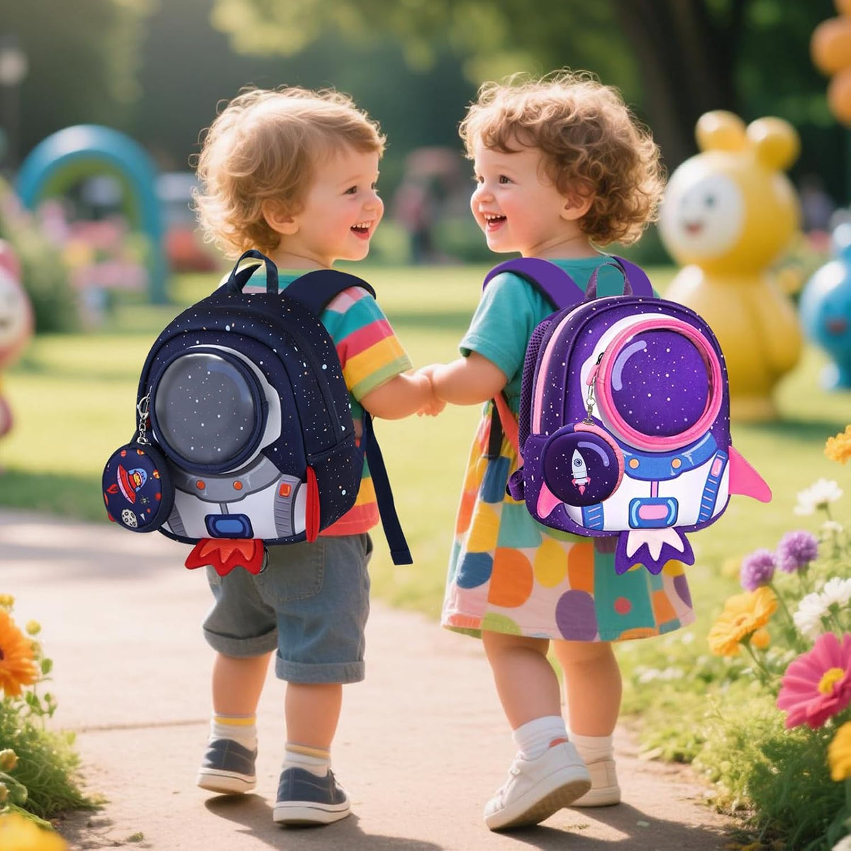 yisibo Mochila Rocket para niños pequeños con correa de arnés de se...