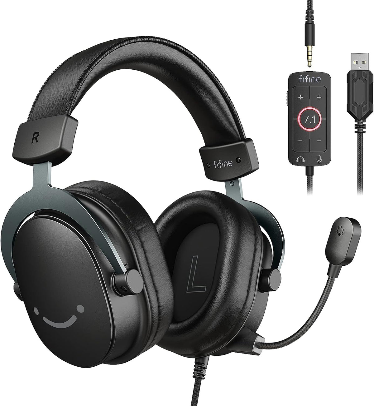 Auriculares para juegos con cable FIFINE H9 con micrófono, 3,5 mm y...