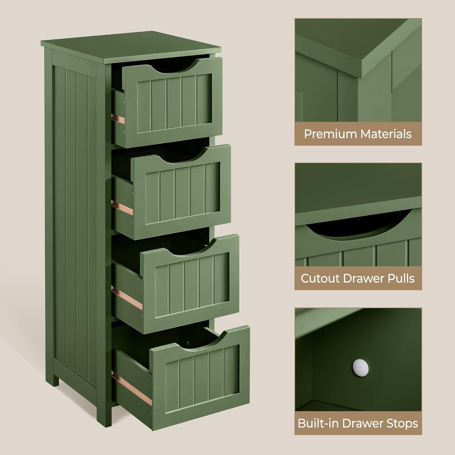Yaheetech Gabinete de almacenamiento para baño, 12 pulgadas de anch...
