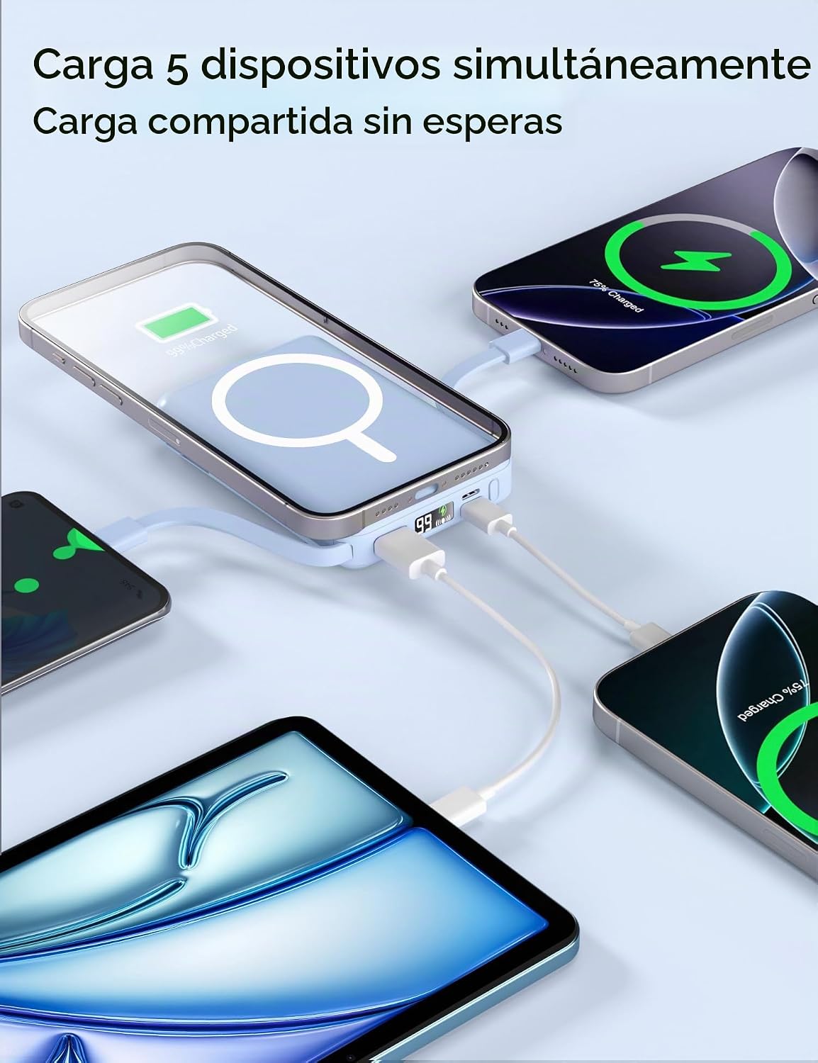 podoru para Magsafe Power Bank, cargador portátil magnético de 1000...