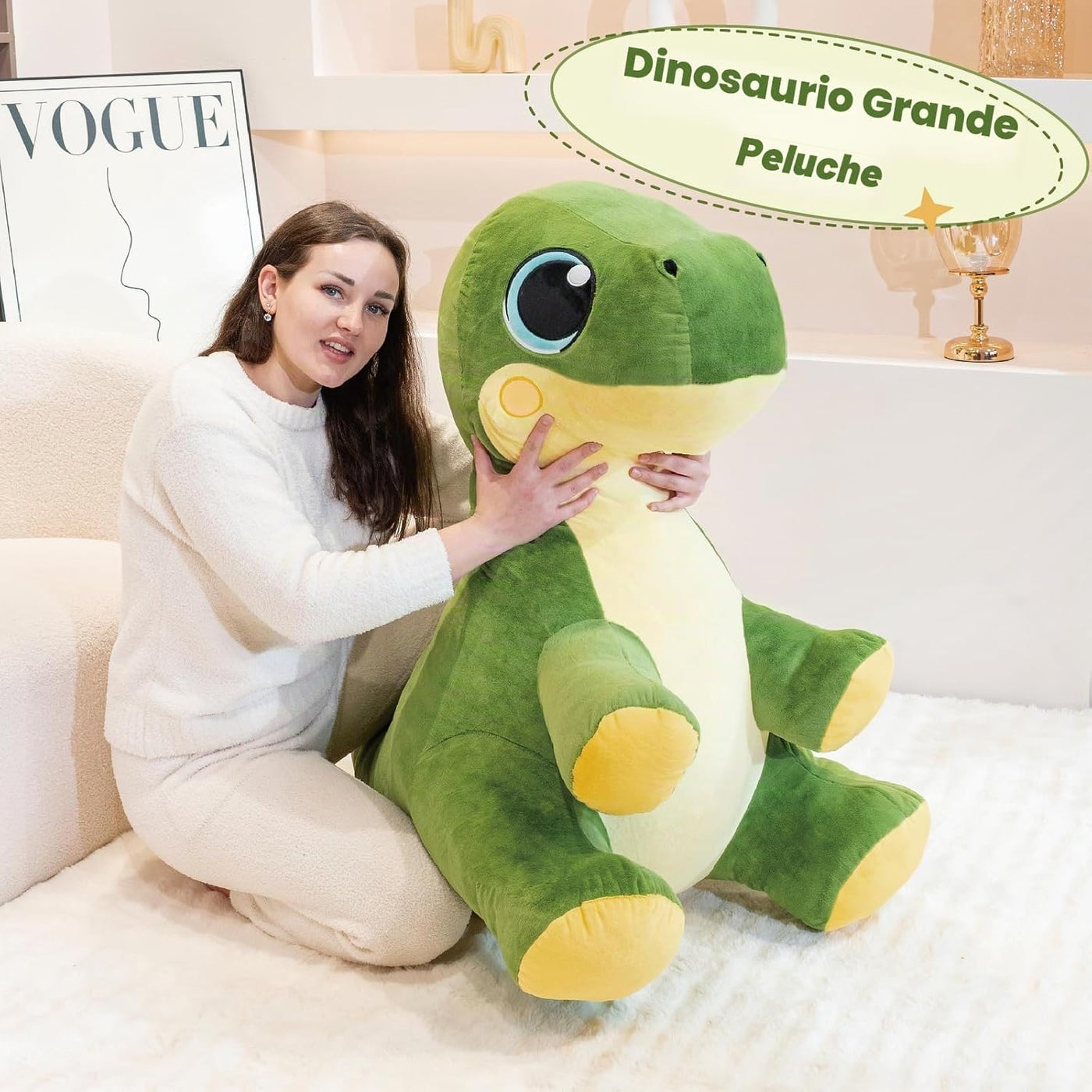Jrystar 31" Animales de peluche grandes de dinosaurio para niño...
