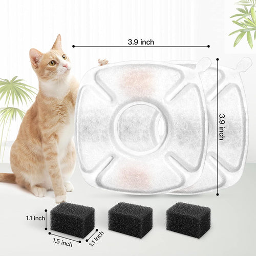 40 piezas de filtros de repuesto para fuente de gato Paquete de 20...