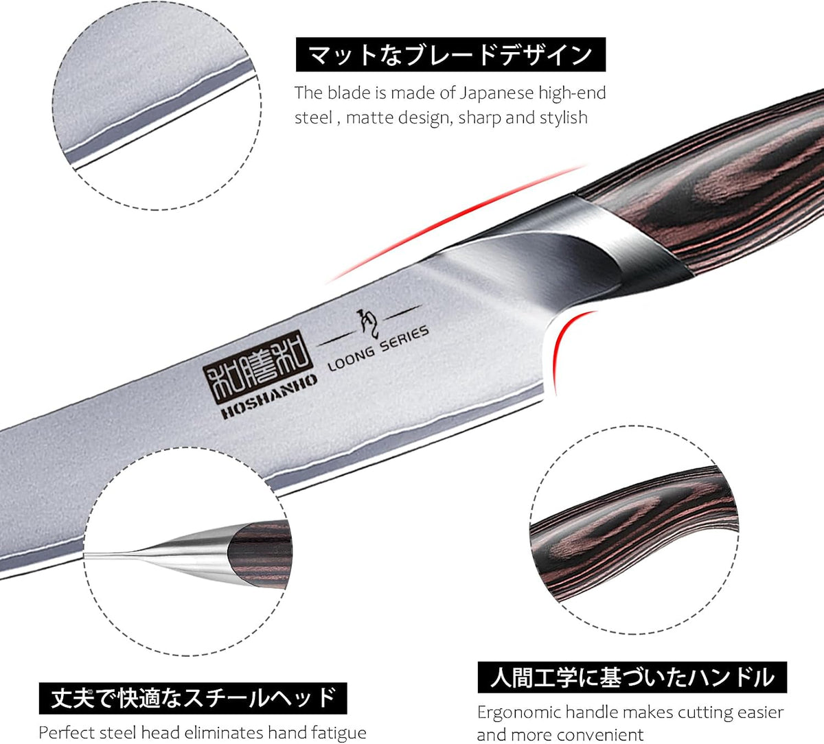 HOSHANHO Cuchillo de Cocina de 6 Pulgadas, Cuchillo de Chef Japonés...