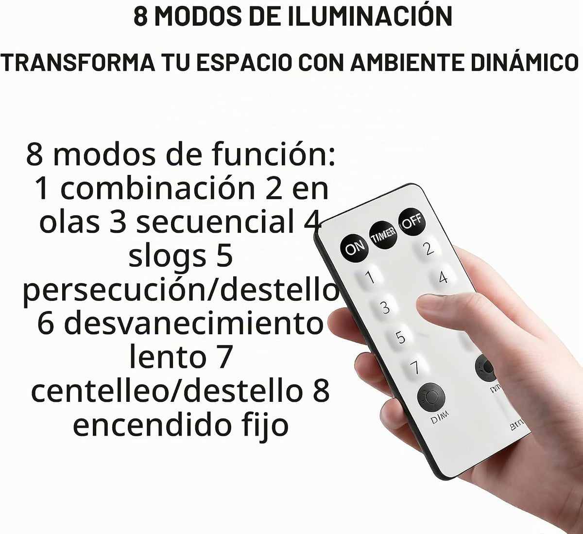 TW SHINE Luces de Navidad, 600 LED de 196 pies de cadena de luces n...