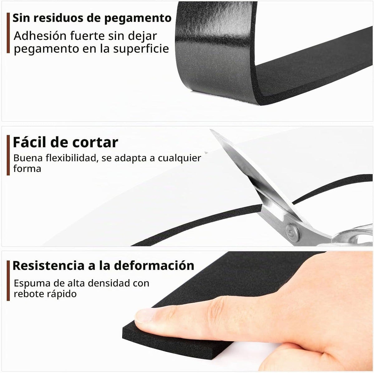 Yotache Cinta De Tira De Sellado De Goma Espuma 2" x 1\/4",...