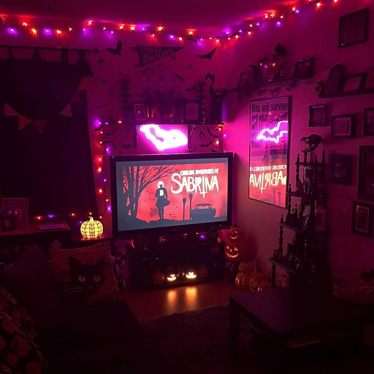 TW SHINE Luces de Halloween, 400 LED de 132 pies de luces de Hallow...