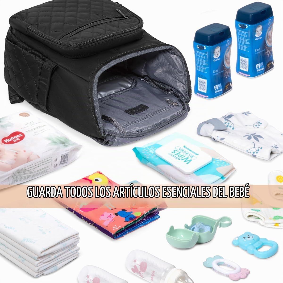 LOVEVOOK Mochila para Pañales de Gran Capacidad con Cambiador Portá...