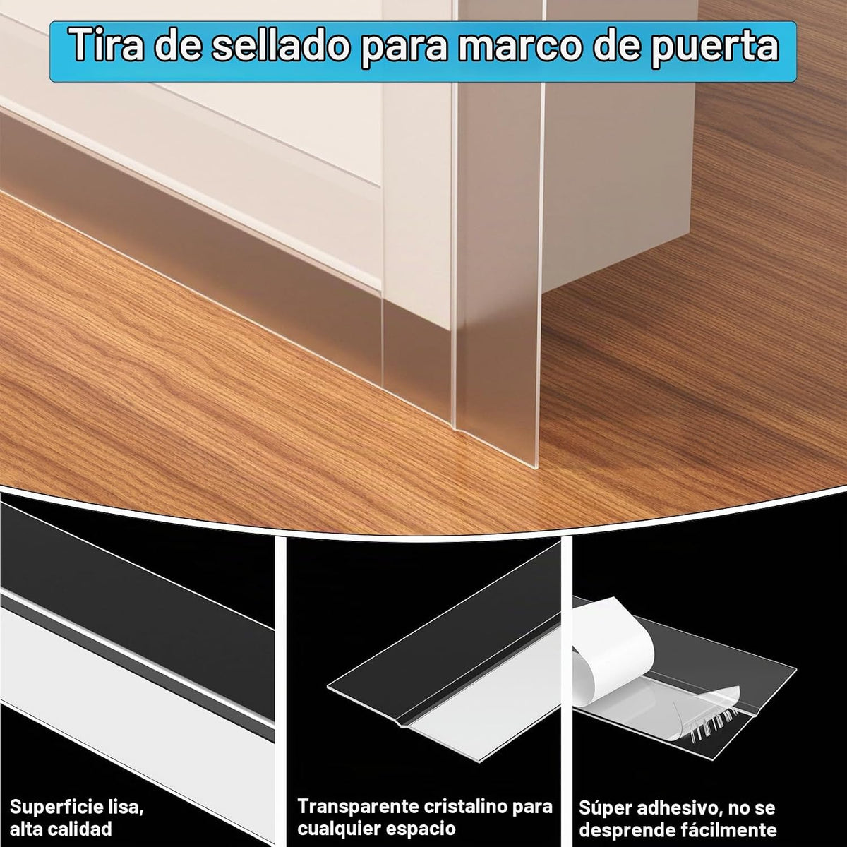 Greymond Sello de puerta burlete para puerta, sello de puerta de 40...