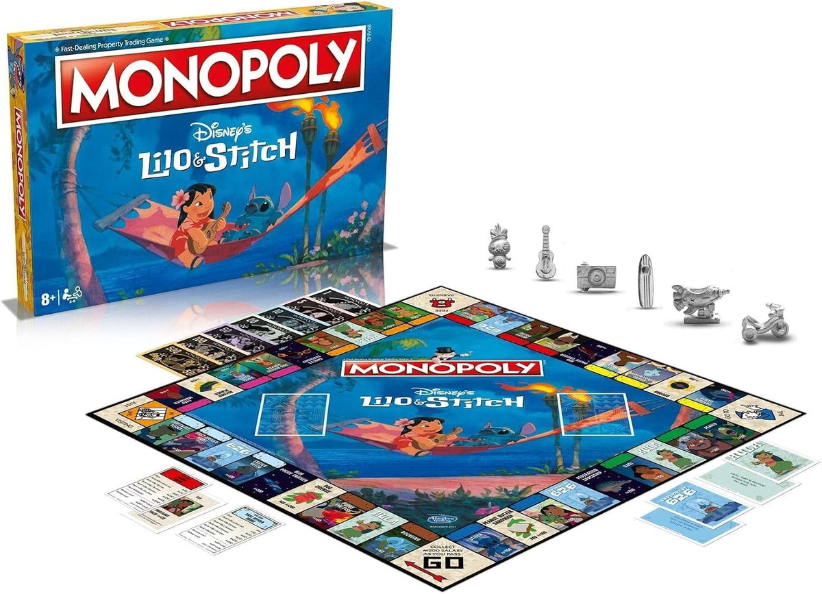 Winning Moves Juego de mesa de monopolio de Lilo y Stitch de Disney...