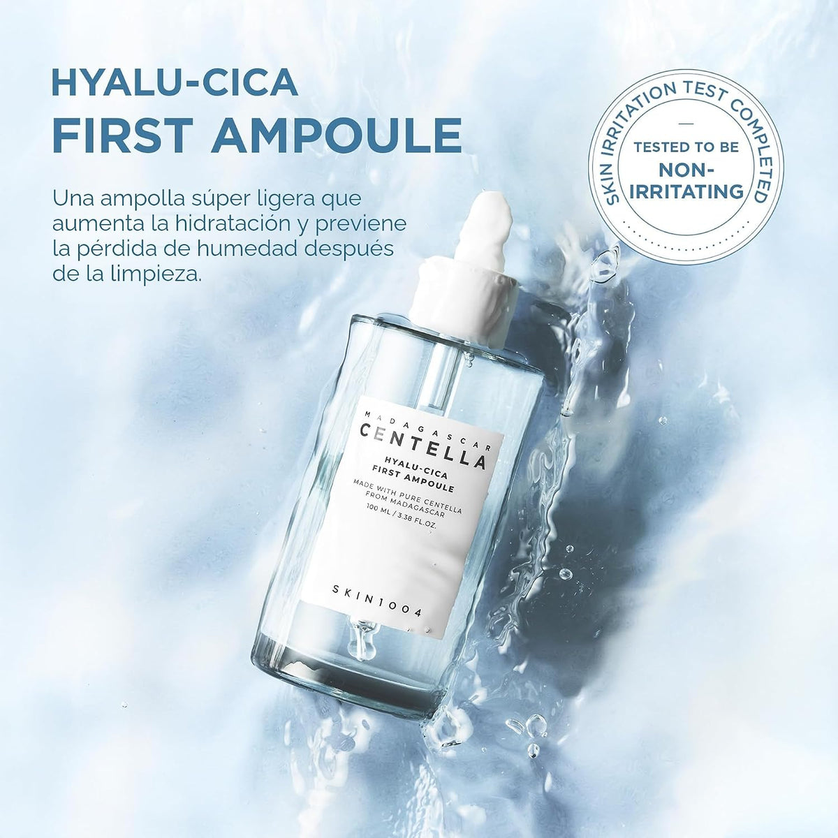 SKIN1004 Hyalu-Cica First Ampolla, suero coreano para rostro con ác...