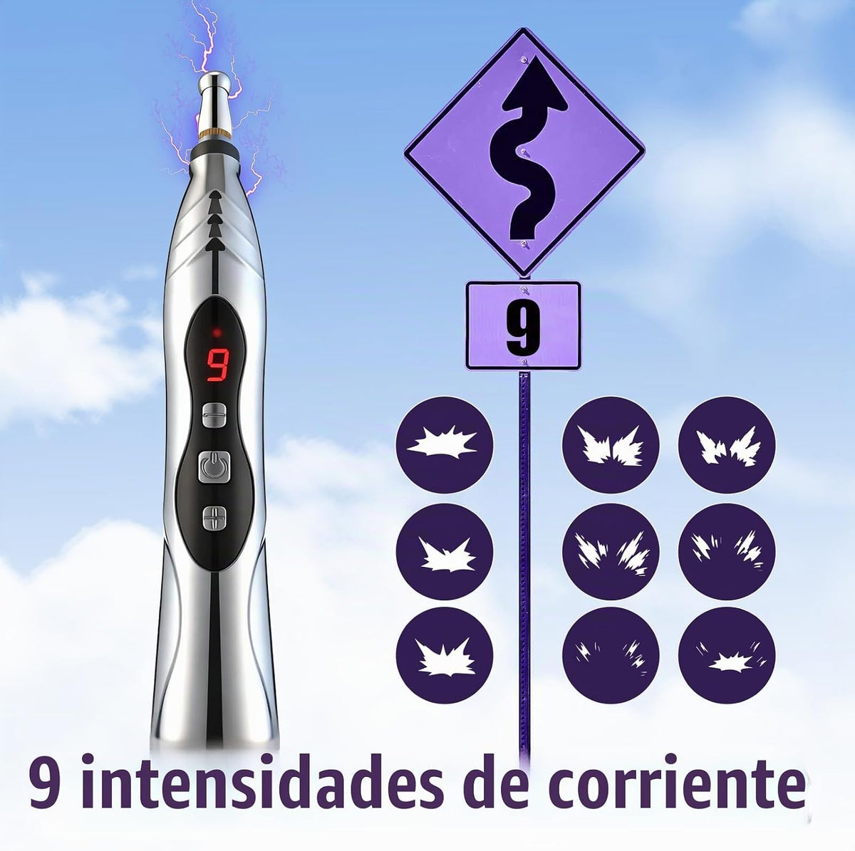 Varita Sexual de Castidad con Descarga Eléctrica con 9 Niveles de C...
