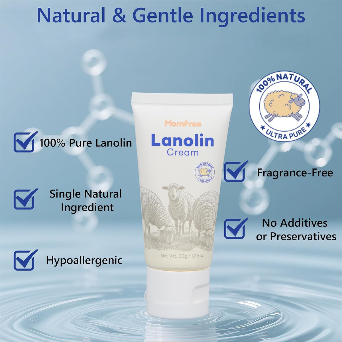 Crema para pezones segura para la lactancia: bálsamo para pezones d...