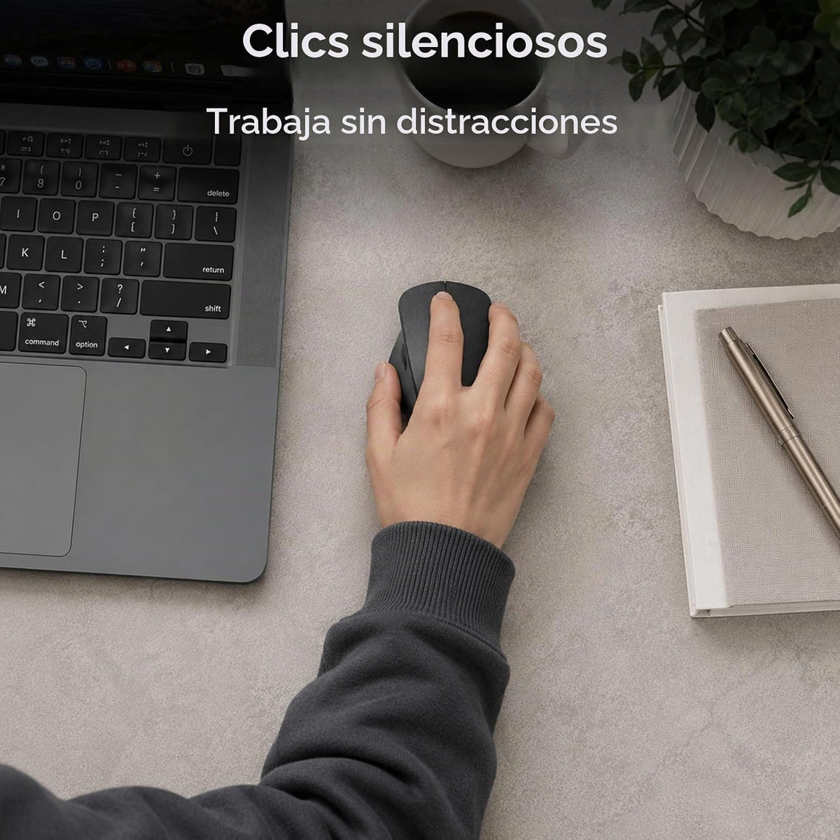 MangoEra Ratón ergonómico inalámbrico, desplazamiento lateral del p...