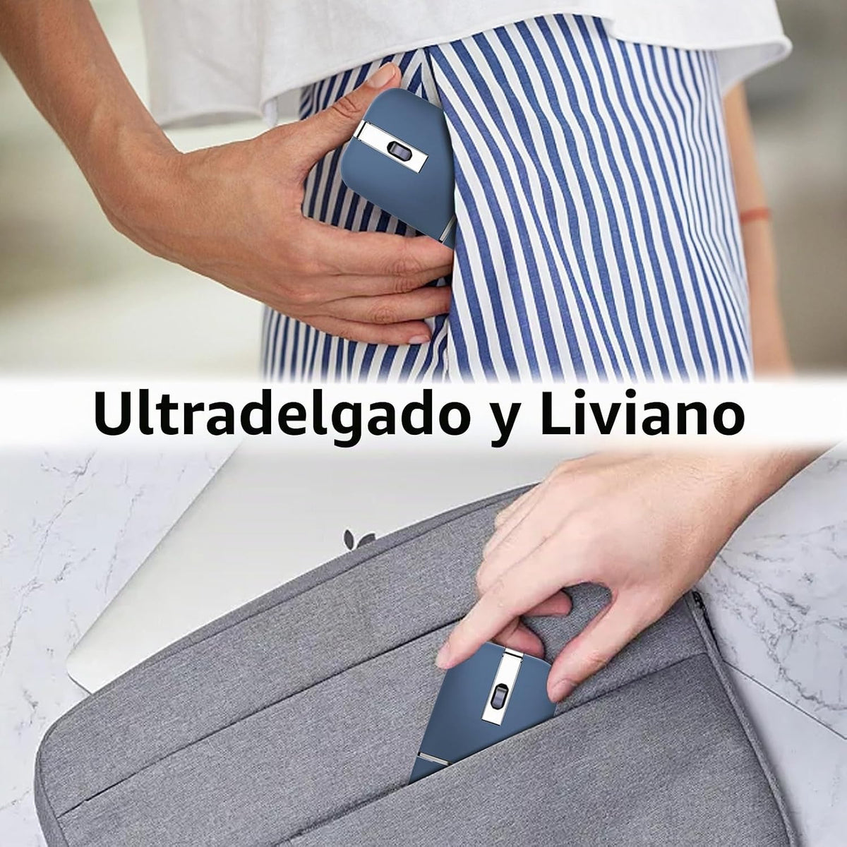 Ratón de viaje Bluetooth Arc - BT y USB Modo dual inalámbrico, reca...