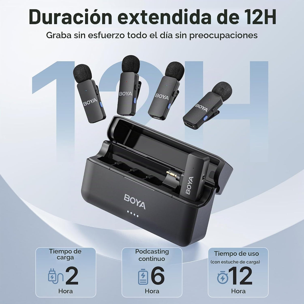 BOYA BY-V4 Micrófonos inalámbricos para cámaras DSLR videocámara co...