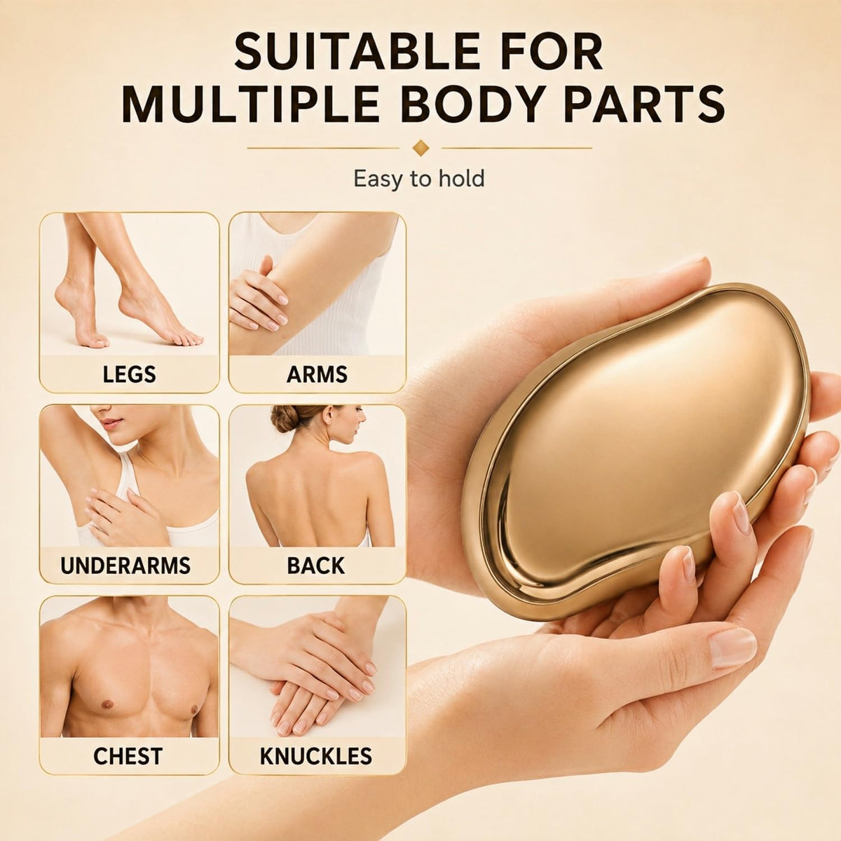 Borrador de pelo de cristal para mujeres y hombres, herramienta exf...
