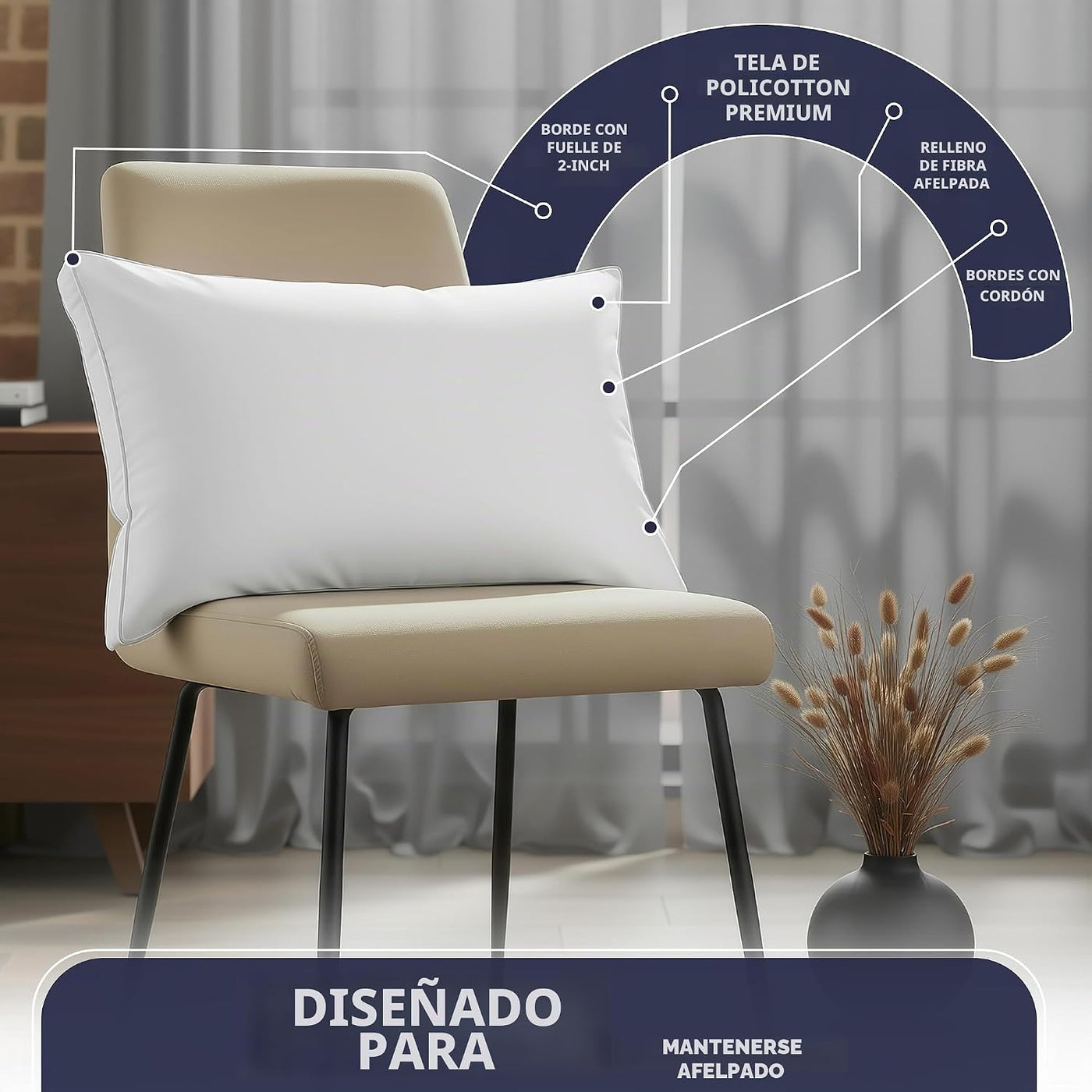 Utopia Bedding - Juego de 2 almohadas para dormir tamaño Queen (bla...