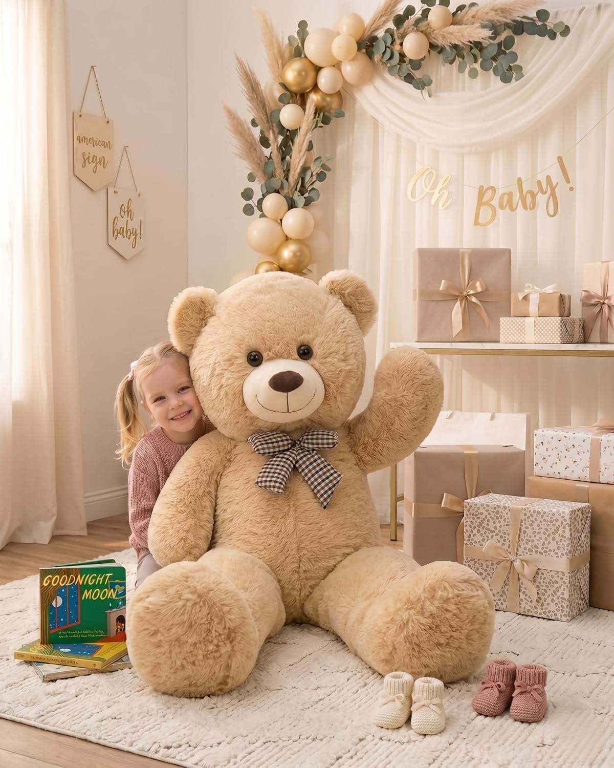 MaoGoLan - Oso de peluche gigante de 39 pulgadas, ultra suave y lin...
