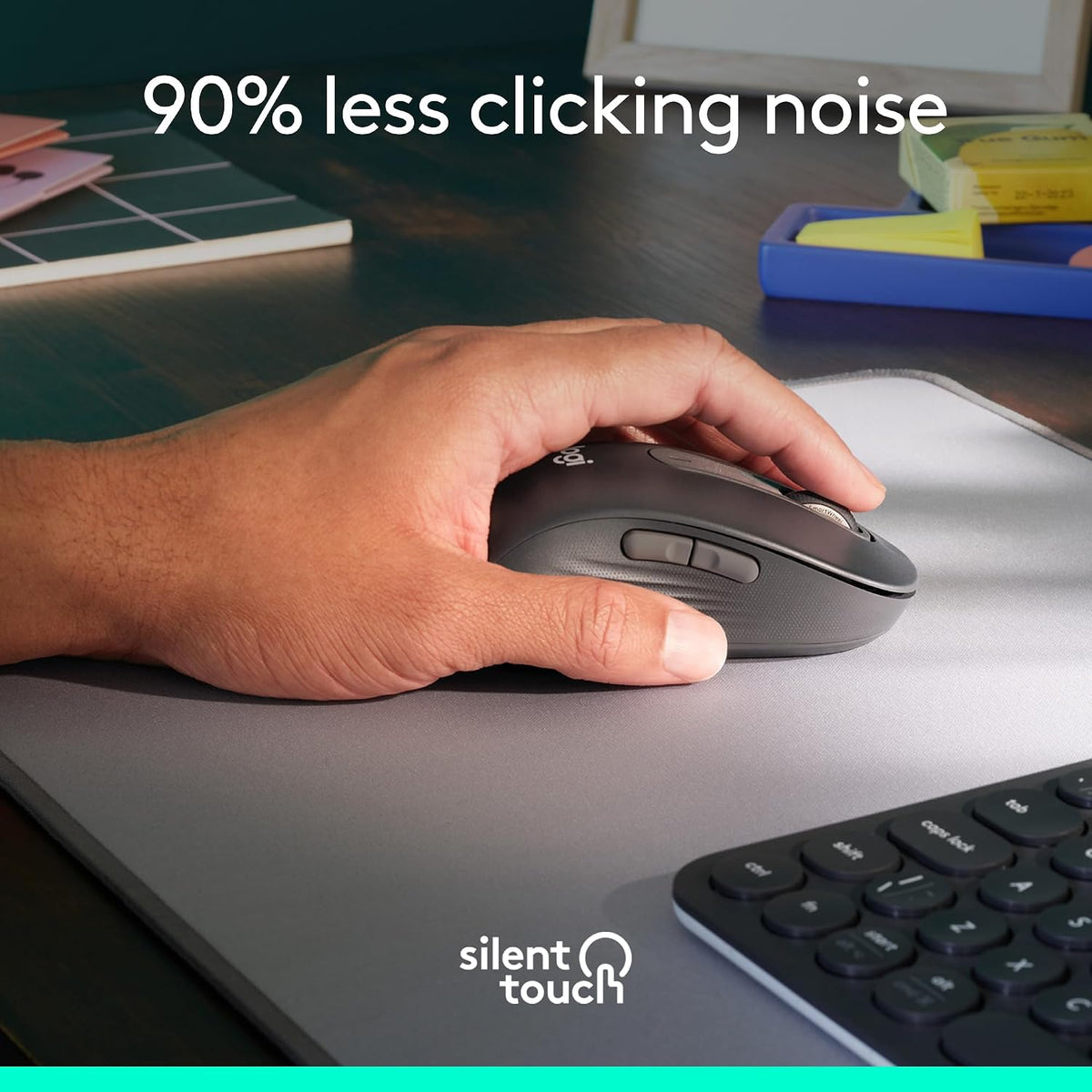 Logitech Ratón inalámbrico de tamaño completo Signature M650 L para...