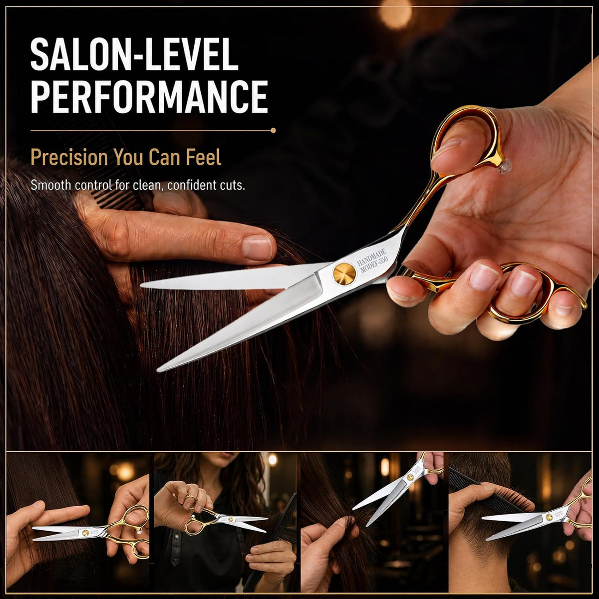 Tijeras profesionales de corte de cabello, tijeras de peluquero con...