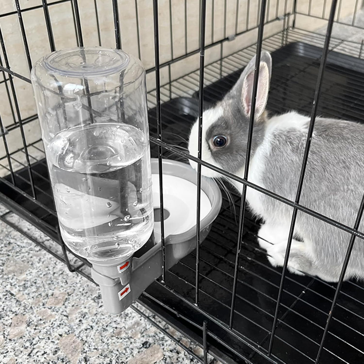 Vannon Botella de agua para mascotas de 16oz, dispensador de tazón...