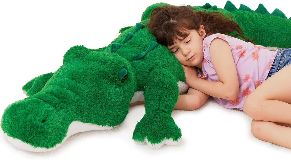 MorisMos Animal de peluche de caimán gigante de 51 pulgadas, juguet...