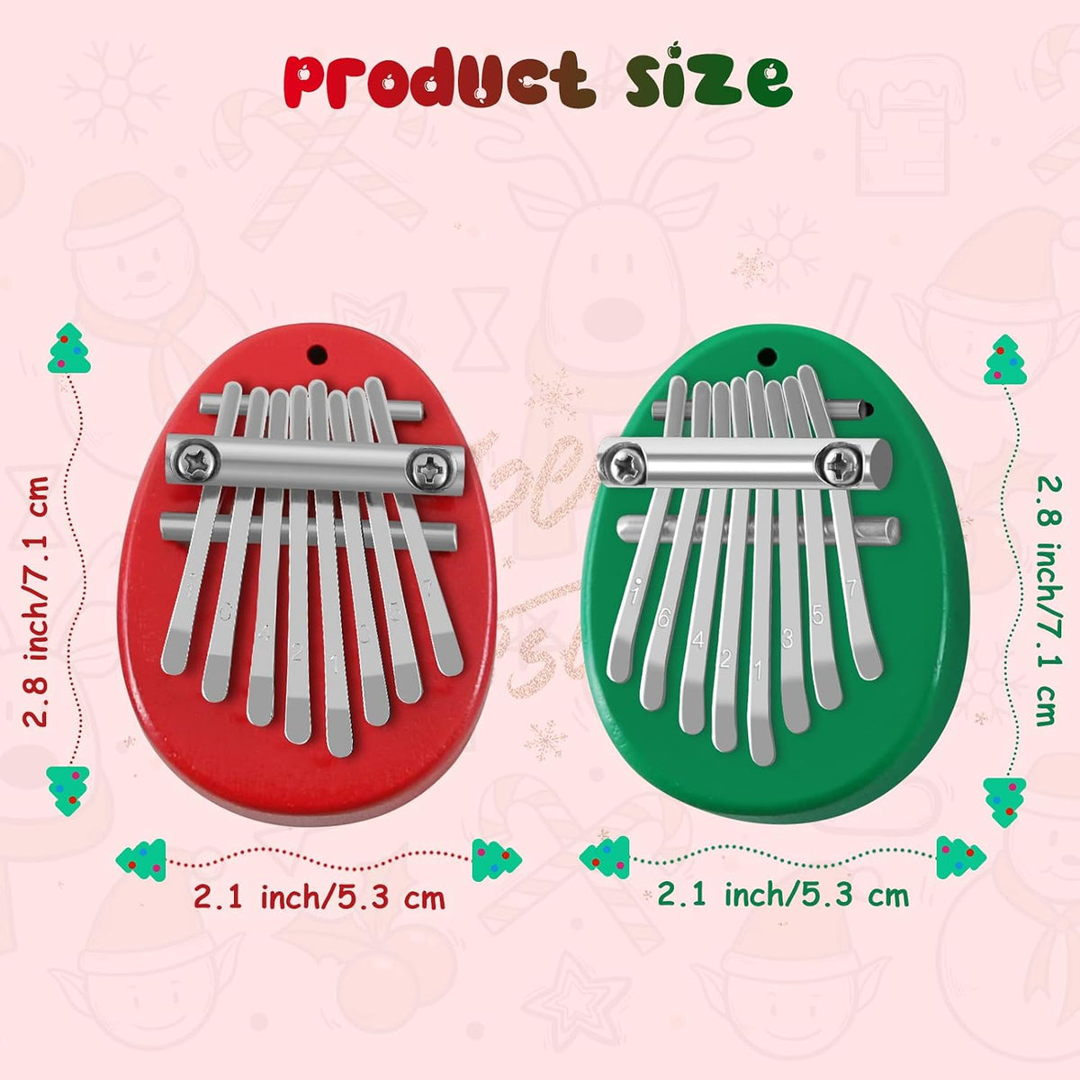 EASTROCK Mini kalimba de 8 teclas, piano de pulgar con colgante acc...