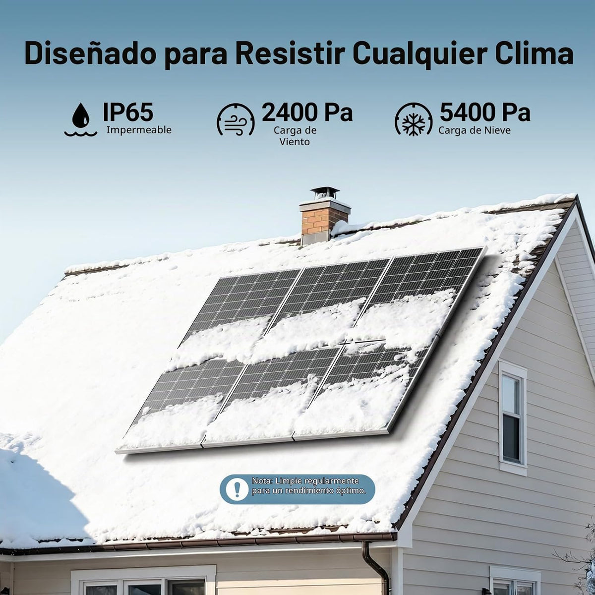 Panel solar HQST 100W 12V, 9BB, 23% de alta eficiencia, celdas de...