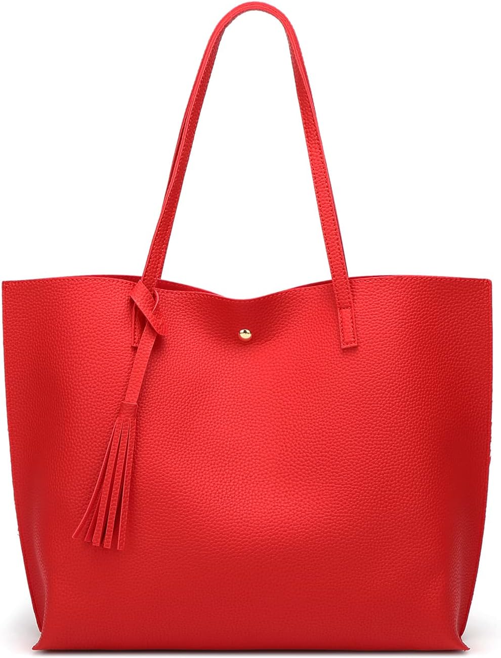 Dreubea - Bolsa de hombro y de mano de piel sintética suave para mu...